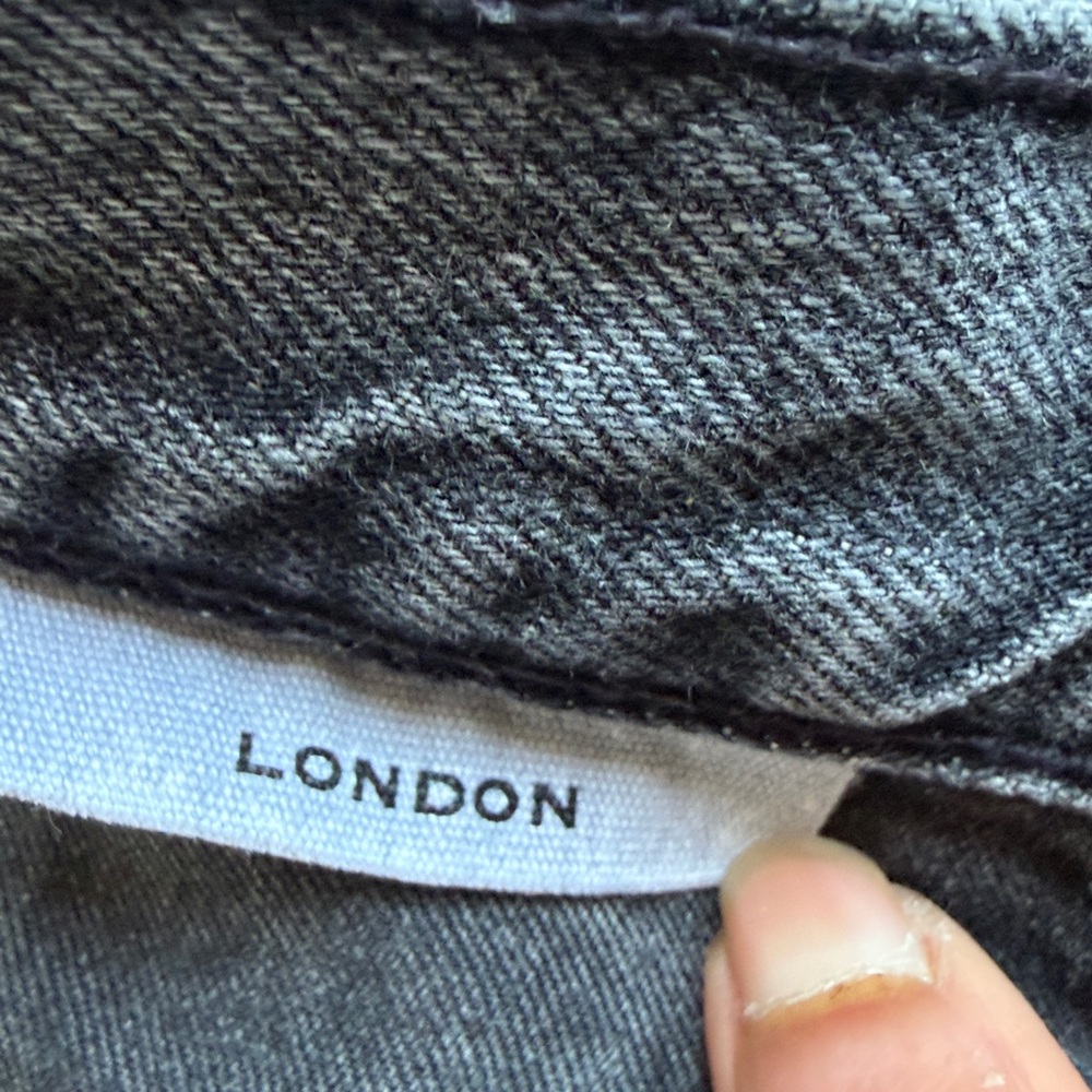 SLVRLAKE London Straight Leg Jeans After Hours Wash Black Gray Denim Size 29 - Picture 3 of 8